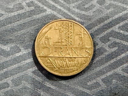 Koin Prancis: 10 Francs (1977)