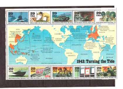 Perangko USA: "1943: Turning the Tide"