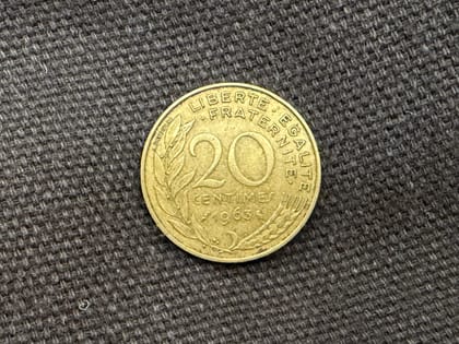 Koin Prancis: 20 Centimes (1963, 1978, 1979)